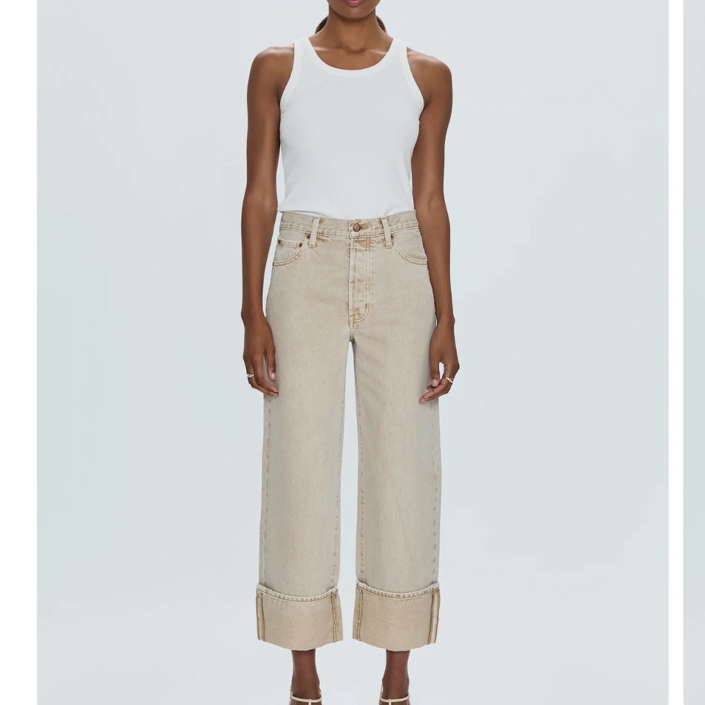 Pistola Beige Wide Leg Jeans